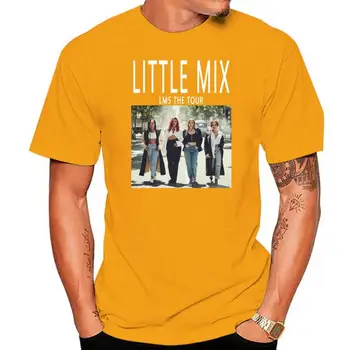 Little Mix LM5 Tour 2022 su datomis Vyriški juodi marškinėliai : S-3XL trumpomis rankovėmis Medvilniniai marškinėliai Mada