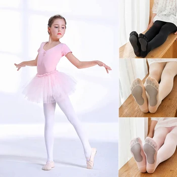 Vasarinės kietos baltos pėdkelnės vaikams Mergaitės Plonos pėdkelnės Profesionalios neslystančios baleto šokių kojinės Kojinės Kojinės Antblauzdžiai vaikams