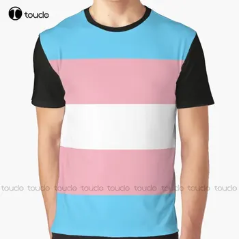 Transgender Pride Flag marškinėliai Grafiniai marškinėliai Custom Aldult Teen Unisex Digital Printing Tee Shirts Christmas Gift Xs-5Xl Tshirt