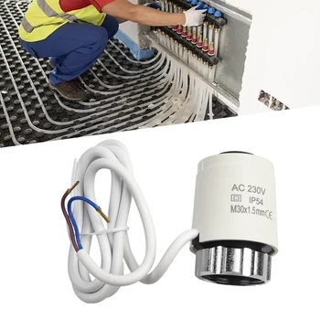 230v Grindų šildymo pavara Elektrinis šiluminės pavaros radiatorius 50 Hz 2W 110N IP54 Elektrinio šildymo namų tobulinimo praktika