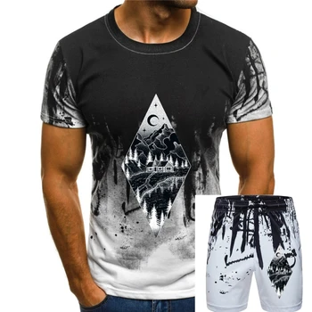 Mountains Landscape Moon Men's Tee -Image By Plus Size Clothing Tee Shirt