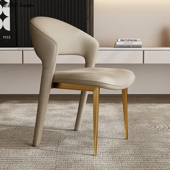 Metalinės kojos Kėdės Aukšta nugara Italų prabangus dizaineris Aukštos kokybės elegantiška madinga kėdė Neoklasikinė 