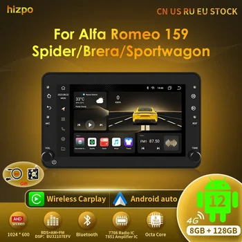 Hizpo AI Voice Android Auto Radio for Alfa Romeo 159 Brera Spider Sportwagon Carplay Car Multimedia Autoradio Headunit RDS GPS
