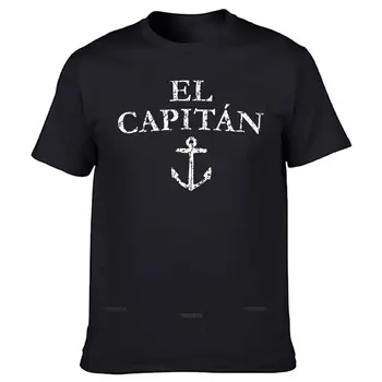 Funny El Capitan Captain Boat Sail Marškinėliai Medvilniniai gatvės drabužiai trumpomis rankovėmis Gimtadienio dovanos Vasaros stiliaus marškinėliai Vyriški drabužiai