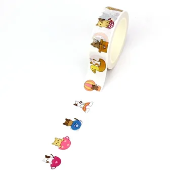 NEW 1X 10M Deco Kawaii Cat Yoga and Emotions Flat Washi Tape for Scrapbooking Journaling Adhesive Masking Tape Cute Stationery