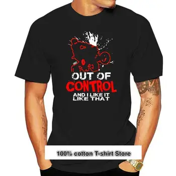 Camiseta informal para hombre, Camisa de manga corta Atv Quad fuera de Control, Camisa básica de ajuste sólido, 100% algodón