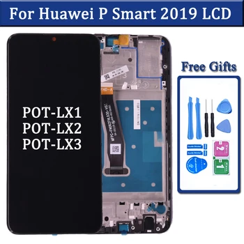 Ekranas Huawei P Smart 2019 ekranui POT-LX1,POT-LX1AF,POT-LX2J,POT-LX3,POT-LX1A Touch Digitizer LCD surinkimo remonto detalė