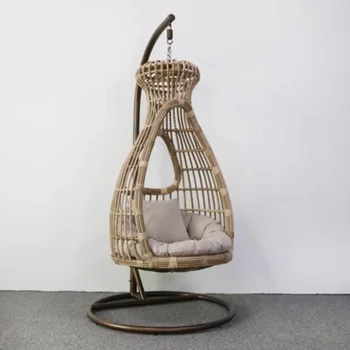 lauko interneto įžymybė pakabinama kėdė balkonas rotango paukščio lizdas vidinis laisvalaikio kiemas sūpynės rotango kėdė kavos staliukas