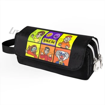 Merch A4 Lamba Print Pencil Case а4 мерч Anime Cartoon Make up Cosmetic Bag Student Stationery Multi-function flip Bags Gift