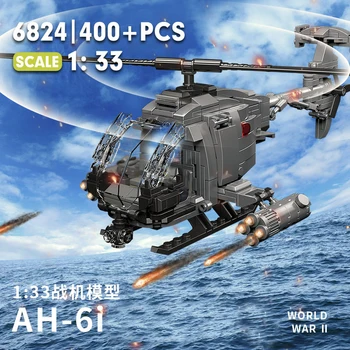 Antrojo pasaulinio karo WW2 AH-6i lengvųjų mini žvalgybinių lėktuvų kolekcija Statybiniai blokai Kaladėlės Žaislai Dovanos