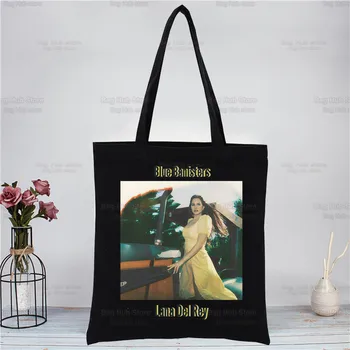 Lana Del Rey Ldr Y2K Drobė Pečių krepšys Mada Tote Pirkėjų krepšiai Ekologinis organizatorius Didelės rankinės Sulankstomas Bakalėjos Pirkinių paketas