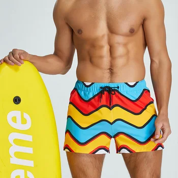 Vasaros vyrų paplūdimio lenta Maudymosi kostiumėliai Seksualūs maudymosi kostiumėliai Greitai džiūstantys kvėpuojantys plaukimo lagaminai Mada Vyrų sportas Banglenčių šortai
