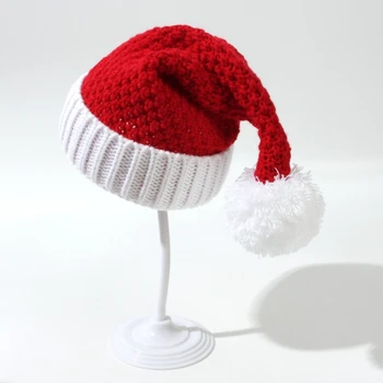 Kalėdinė megzta skrybėlė vaikams XmasBeanie megzta skrybėlė Kūdikis Žiema Šiltos Kalėdos Helovino kepurė Šventinė elfo kepurė Naujieji metai