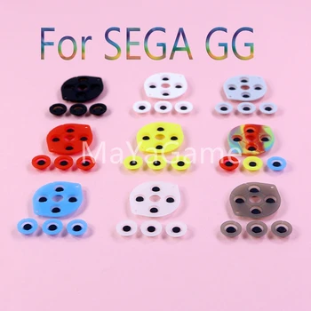 50sets Aukšta kokybė SEGA GG žaidimų įrangai Spalvingas guminis laidus mygtukas Klijų padas Tinkamas korpusas Silicio klaviatūra