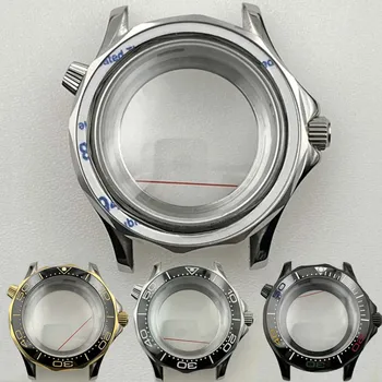 nerūdijančio plieno išgaubto veidrodžio arkinio stiklo laikrodžio dėklas 42 mm skirtas NH35A / NH36 / 4R35A / 4R36A judėjimui NH35 dėklas, skirtas 31 mm ratukui
