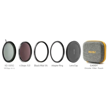 Nisi ND 1-5 Stops Black Mist 1/4 Swift Lens filtrų rinkiniai UV filtras Kintamas reguliuojamas neutralus tankis 67mm 72mm 77mm 82mm 95mm