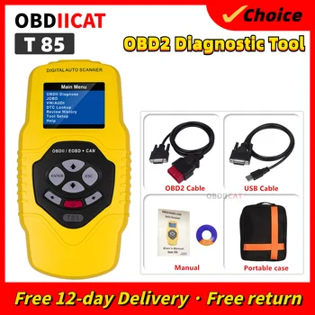 Quicknks T85 OBD2 kodų skaitytuvas T 85 Darbas su OBDII/EOBD/JOBD automobilių ir lengvųjų sunkvežimių automatinio skaitytuvo diagnostikos įranga Aukšta kokybė