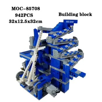 Statybinis blokas MOC-85708 Track Marble Splicing Building Block Model 942PCS Suaugusiųjų ir vaikų dėlionės edukacinė žaislo gimtadienio dovana