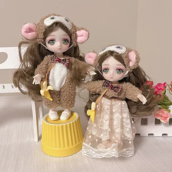 17cm vaikai lėlės pilnas komplektas Bjd lėlės drabužiai žiemos mada Pasipuošti lėlės Žaislai vaikams mergaitės gimtadienio dovanų žaislai ant stalo