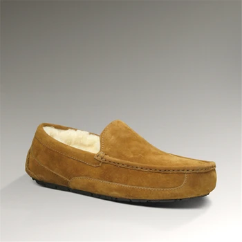 XPAY Išpardavimas Natūralios odos Man Flats vilnos kailis Laisvalaikio batai Anti-slidinėjimo sniego batai Aukštos kokybės odiniai batai 37-48 dydis