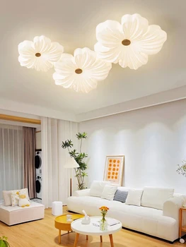 Gėlių LED lubų pakabinama lempa, naudojama valgomojo miegamojo svetainei Virtuvės perlas Baltas pritemdomas nuotolinio valdymo pultas Namų dekoravimas
