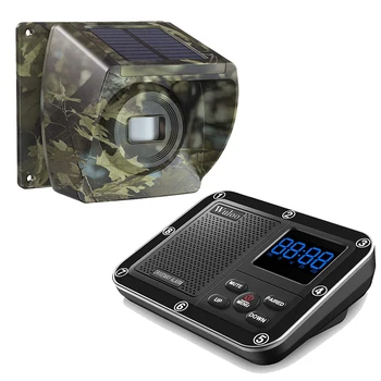 Wuloo 1800feet saulės energija varomos belaidės važiuojamosios dalies signalizacijos PIR infraraudonųjų spindulių judesio jutiklio detektorius namų apsaugos patruliui