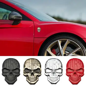 Automobilio 3D lipdukas Metalinis transporto priemonės ženklelis Amerikos vėliava Sunkiųjų automobilių lipdukai Universalus skeletas Automobilių logotipas Simbolis Automobilio priedai