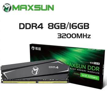 MAXSUN RAM DDR4 8GB 3200MHz 288Pin Atmintis 1.2V/1.35V RAMs 16GB Dviejų kanalų darbalaukio komponentai Originalūs Rams