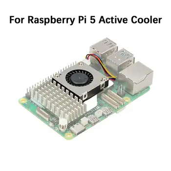skirta Raspberry Pi 5 aktyvaus aušinimo ventiliatoriaus metaliniam radiatoriaus radiatoriui, skirtam Raspberry Pi 5 mažo triukšmo aušintuvui