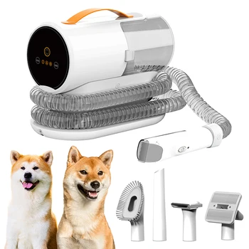 Naminių gyvūnėlių priežiūros įrankiai ir vakuuminis naminių gyvūnėlių plaukų šalinimo įrankis Didelės talpos šunų priežiūros vakuumas, skirtas išlieti su 5 mažo triukšmo šunų plaukų džiovintuvu