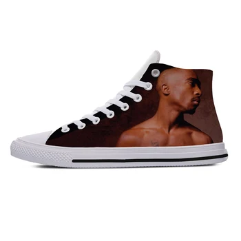Hot New Fashion Summer Casual Shoes 2Pac Tupac Shakur Icon Rap Lengvas laisvalaikis Mada Klasikiniai lentiniai batai Naujausi vyriški batai
