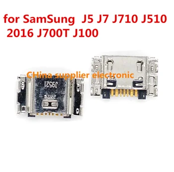 10pcs-100pcs Micro USB prievadas, skirtas SamSung Galaxy J5 J7 J710 J510 2016 J700T J100 įkrovimo lizdo jungties doko kištukas