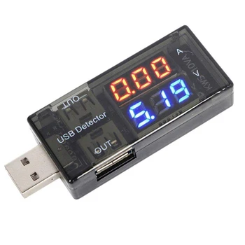 USB detektorius Skaitmeninis multimetras Matuoklio maitinimo testerio srovės akumuliatoriaus monitorius su LED ekranu maitinimo bankui