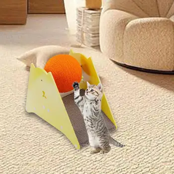 Sizalio katės draskyklė su rutuliniu gofruotu kartonu Žaiskite nagų šlifavimą