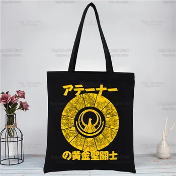 Saint Seiya Knights Of The Zodiac Women Shopper Casual Shopping Handranks Female Shoulder 90s Style Graphic Canvas Tote Bag