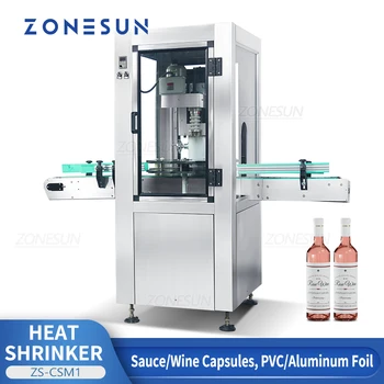 ZONESUN ZS-CSM1 automatinė butelių sandarinimo mašina PVC termoplastinė plėvelė aliuminio folijos šilumos susitraukianti vyniojimo pakavimo mašina