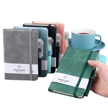 Creative A6 Notebook Color Elastic Band Portable Notebook Student Memo Portable Small Pocket Hand Book Stationery
