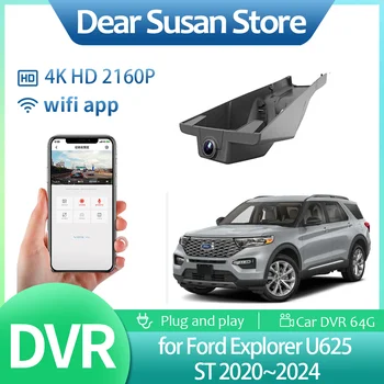 4K Automobilio vaizdo DVR, skirtas Ford Explorer U625 ST 2020 ~ 2024 2021 2022 2023 HD vairavimo įrašymo kamera Naktinio matymo monitoriaus priedai
