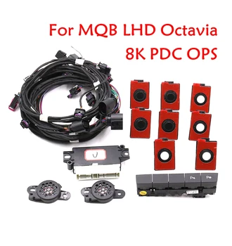 skirta MQB LHD Octavia Park Pilot parkavimo priekinis ir galinis 8 jutikliai Atnaujinti 8K PDC OPS