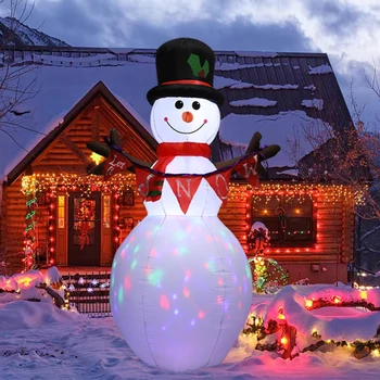 Sniego senis Pripučiamas modelis Kalėdinis pripučiamas dekoravimas LED žibintai Vidaus lauko ornamentas Kalėdų vakarėlis Naujųjų metų sodas Deco