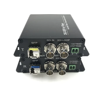 3G-SDI optinio pluošto laikmenų keitiklis su SFP prievado vieno LC vieno režimo SDI keitikliu per pluoštą