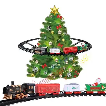 Kalėdinis traukinio komplektas Geležinkelio vagono žaidimų rinkiniai Kalėdų dekoracija Vaikai Traukinys Žaislai Pakabinimai Kalėdinis traukinys Kūrybinis sustabdymas