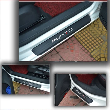 Fiat punto Anglies pluošto vinilo lipdukas Automobilio durų slenksčio apsauga Įbrėžimo plokštelė Automobilių aksesuarai Automobilių stilius