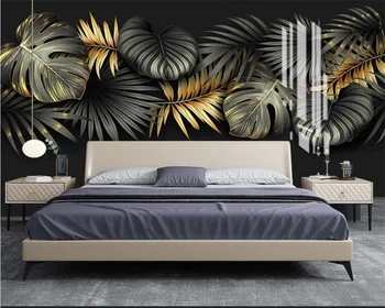 beibehang Individualus modernus naujas augalas miegamasis svetainės interjeras fonas tapetai sienų popierius namų dekoras papier peint