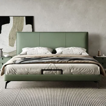 Modernus lovos dizainas Prabangūs unikalūs miegamojo komplektai Karaliaus dydžio minkštas lovos rėmas miegamajam