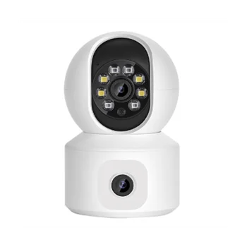 4MP WiFi kamera Dviejų ekranų judesio aptikimas Dvipusis garsas Vidinis 4MP Mini PTZ saugumas IP kamera Kūdikių monitorius ES kištukas