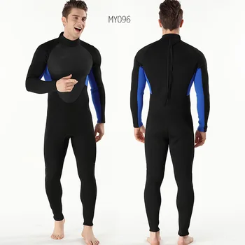 3MM Neoprenas Vyriškas šiltas priekinis užtrauktukas Wet-binezonas Vientisas sutirštintas žiemos maudymosi kostiumėlis Profesionalus nardymo kostiumas Banglenčių drabužiai