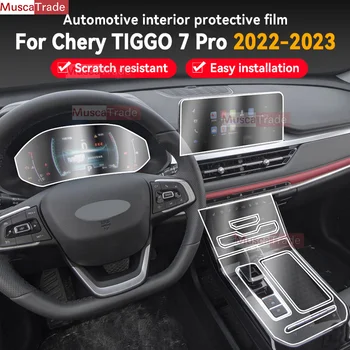 skirta Chery TIGGO 7 Pro 2022 2023 Pavarų dėžės skydelio navigacijos ekranas Automobilių salonas TPU apsauginės plėvelės dangtelis Apsauga nuo įbrėžimų