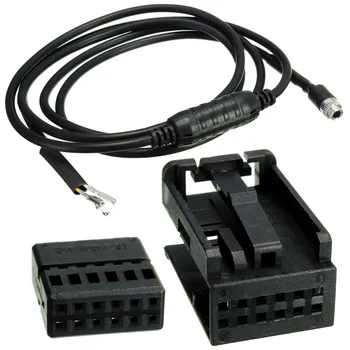 3.5MM 12PIN AUX pagalbinis laidas Juodas garsas Moteriškas muzikos kabelis BMW E60 E63 5 6 serijai