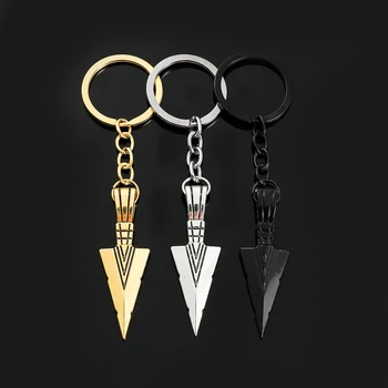 Madingas vintažinis paprastas trikampis ietis raktų pakabukas punk personalizuotas strėlės pakabukas vyrams kuprinės aksesuarai